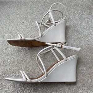 Primark White Strappy Wedge Sandals